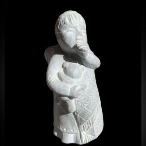 Isabel Bloom 1998 Angel Sculpture - Girl With Teddy Bear And Blanket - Vintage